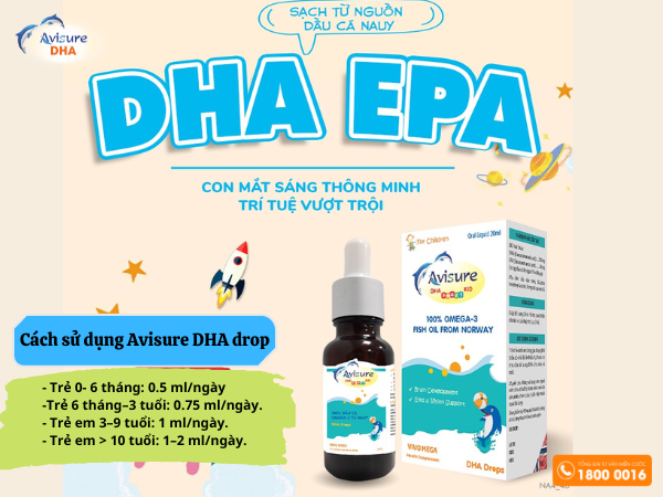Hướng dẫn mẹ cách dùng dòng Avisure DHA drop 