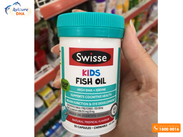 Viên dầu cá bổ mắt Swisse kids fish oil