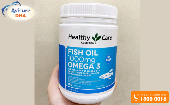 Dầu cá bổ mắt Omega 3 Fish Oil Healthy của Úc
